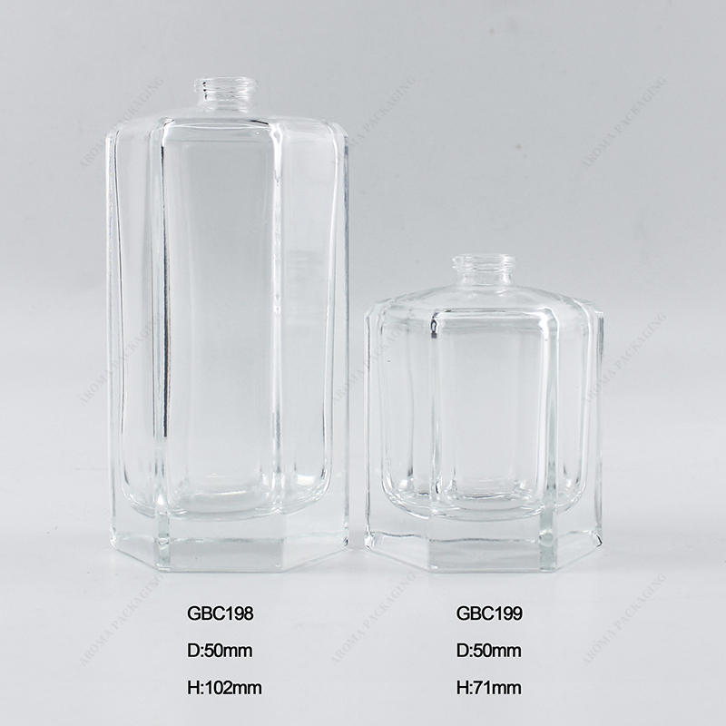 Clear glass perfume bottle for skincare custom accepted